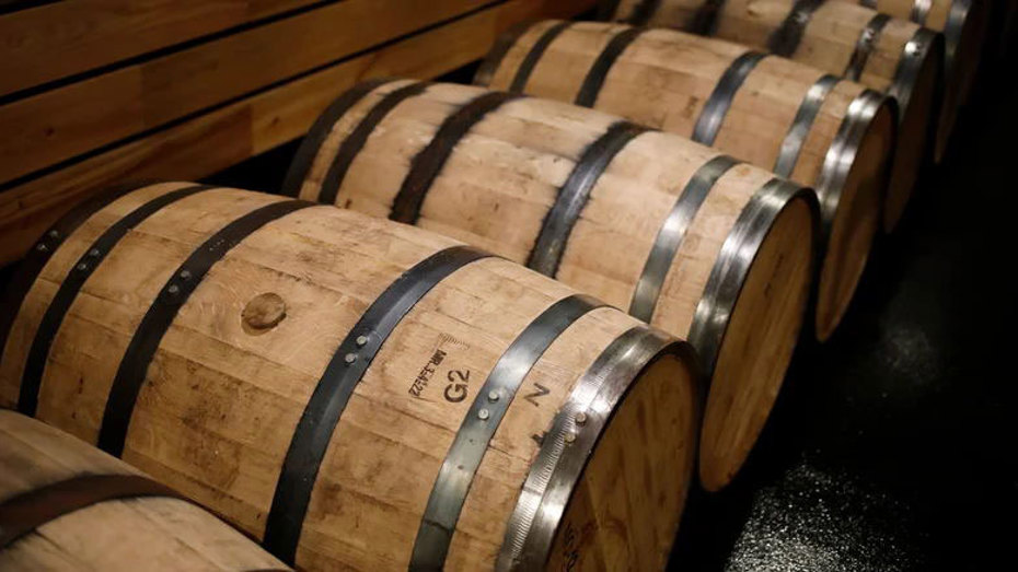 Aged Bourbon in Barrels