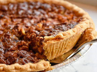 Bourbon adds complex flavor to the sweet filling in pecan pies.