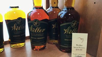 Weller Special Reserve bottles for sale in the Buffalo Trace Distillery